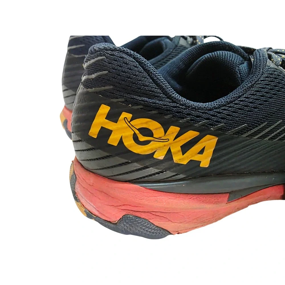 Hoka One One Torrent 2 Mens 10.5‎ Trail Running Shoes Black Orange 1110496 OSFS